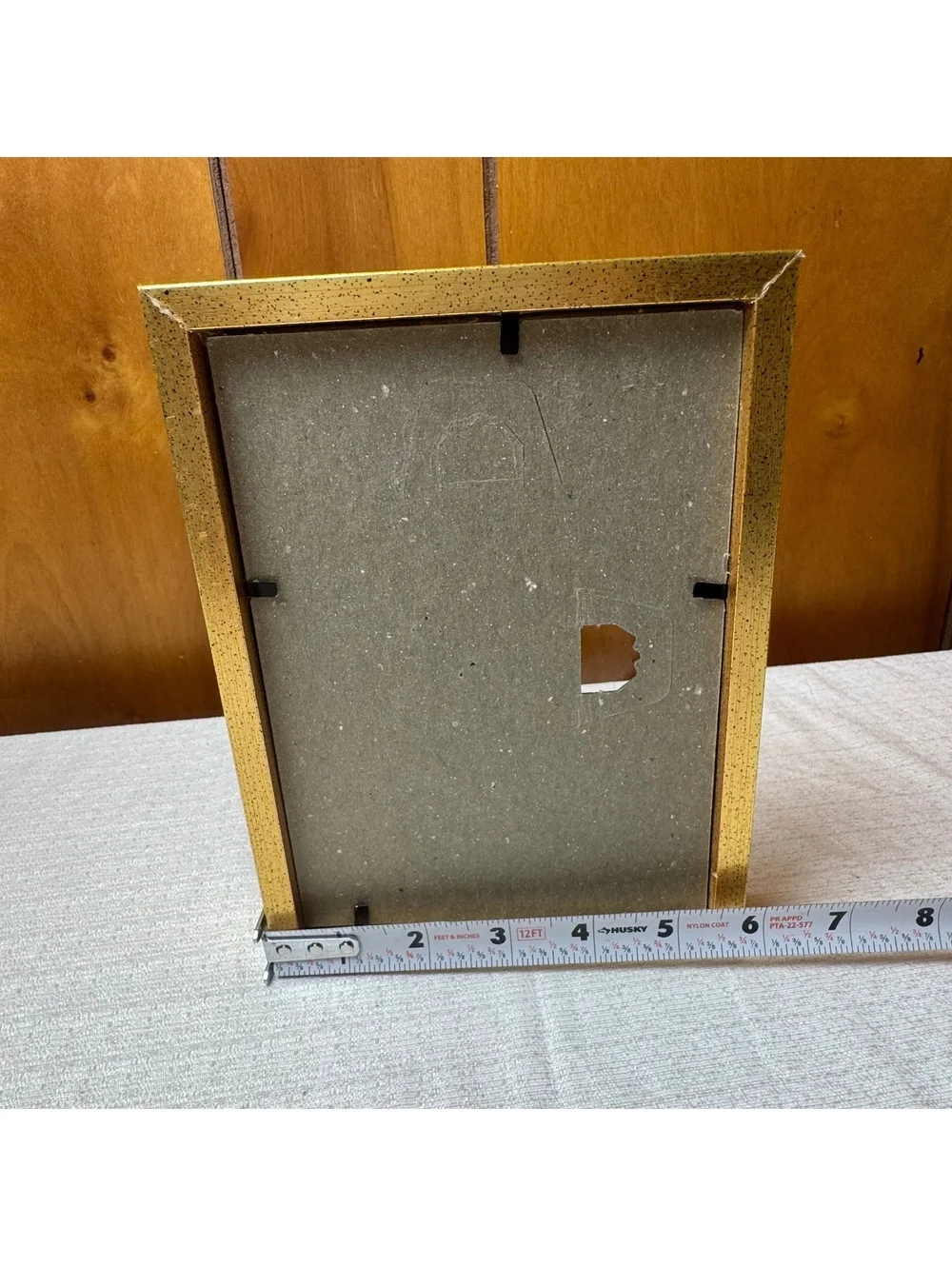 Vintage Gold Floral 5x7 Picture Frame Blue Gray Roses Cottage Chic Decor